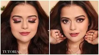 Full Glam Eye Makeup Tutorial | Huda Beauty Rose Gold Remastered India