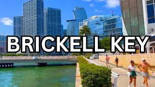 4K | MIAMI FLORIDA Walking Tour - Brickell & Brickell Key | Aston Martin Residences