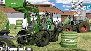 MOWING TEDDERING & BALING HAY GRASS  │THE BAVARIAN FARM │FS 22│5