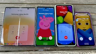 Incoming Call Samsung Galaxy Fold 2 vs Galaxy Note 20 vs Samsung Galaxy Z Flip 3 vs Galaxy S10e