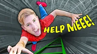 CHAD CLIMBS DOWN SECRET UNDERGROUND TUNNEL Water Slide Inside Hatch Beneath Safe House Escape Room