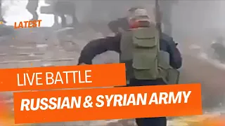 😳Intense Live battle | Russian special forces advising Syrian army in live battlefield| fighting