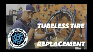 How to replace a tubeless tire and inject sealant on a 29  inch wheel.