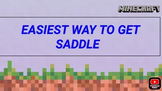 Easiest way to get saddle | Minecraft PE | Gamer Shorts |