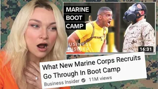 New Zealand Girl Reacts to MARINE BOOT CAMP TRAINING!