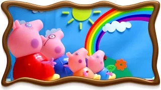 Свинка Пеппа 2015 мультики для детей. Свинка Пеппа радуга после дождя.
