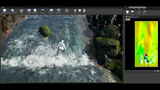 Experimental Tech Art Work; Use case 2D Fluid with UE4 Niagara