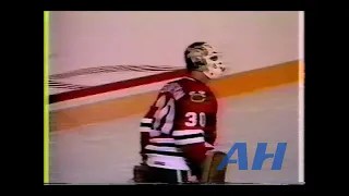 NHL Oct. 24, 1986 Moe Lemay,VCR v Murray Bannerman,CHI (hit) Vancouver Canucks Chicago Blackhawks