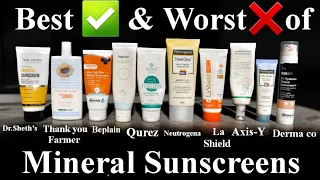 Best and Worst of Mineral Sunscreen ⛔ Non Sponsored ⛔