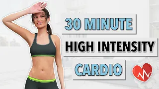 30-MIN HIGH INTENSITY CARDIO with Warm Up - FULL BODY WORKOUT