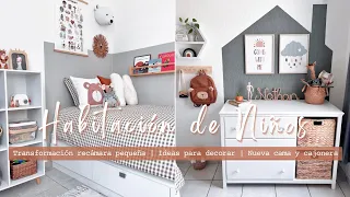 TRANSFORMACIÓN RECÁMARA PEQUEÑA | HABITACIÓN INFANTIL | IDEAS PARA DECORAR | NUEVA CAMA Y CAJONERA