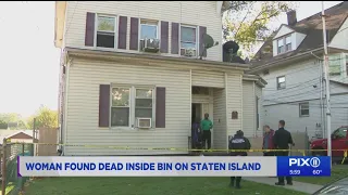 Woman found dead inside bin outside Staten Island home: 'They threw her out like trash'