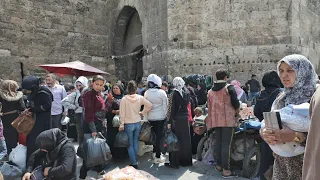 أسواق حلب القديمة قبل عيد الفطر, جولة مشي | سوريا ٢٠٢٤