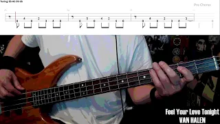 Feel Your Love Tonight by Van Halen - Bass Cover with Tabs Play-Along