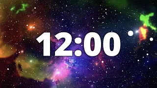 12 Minute Countdown Timer with Alarm and Deep Space Ambient Music | 🌠Deep Space Galaxy 🌠