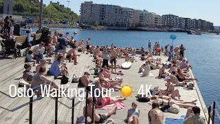 🔥 Hot Summer Day 🔥 | Oslo, Norway 🇳🇴 | 2023 | Walking Tour | 4K