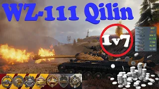 World of Tanks WZ-111 Qilin gameplay | WoT WZ111 Qilin | EPIC 1v7