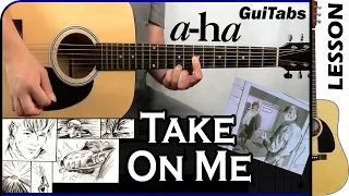 How to play TAKE ON ME 💃🏃 - A-Ha / GUITAR Lesson 🎸 / GuiTabs #118