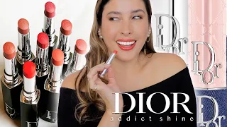 DIOR ADDICT SHINE LIPSTICKS New Formula Review + Swatches