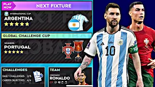 DLS 23 | PORTUGAL 🇵🇹 VS ARGENTINA 🇦🇷 | INTERNATIONAL CUP 🏆 DREAM LEAGUE SOCCER 2023 GAMEPLAY