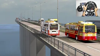 KSRTC vs KSRTC Bus Race on Longest Bridge | Dangerous Overtaking | Euro truck simulator 2 BusMod