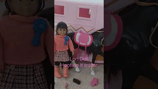 Lori Doll Hoofing It horse trailer! 🐎 #shorts #doll #lori #loridolls #horse #unboxing #dollunboxing