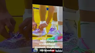 Steph Curry loses Under Armor Flow 9 during the NBA Finals #wow #underarmour #nosolesnoglory