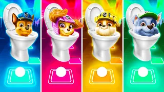 PAW PATROL SKIBIDI TOILET TEAM CHASE vs SKYE vs RUBBLE vs ROCKY | Tiles Hop EDM Rush [181]