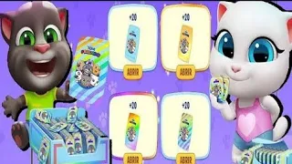 My Talking Tom Friends Halloween update opening 100 sticker packs Gameplay Android ios