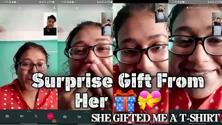 Surprise Gift From Her 🎁| Long Distance relationship Videocall ❤️| Nitya Forever #shubnandu #shorts