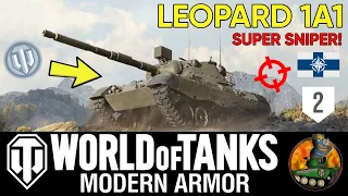 LEOPARD 1A1 II Tank Review II Super Sniper! II World of Tanks Modern Armour II WoT Console