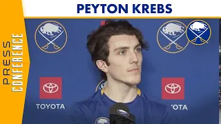 Peyton Krebs On Playing Maple Leafs | Buffalo Sabres