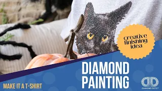 DIY Idea: Midnight Cat DIAMOND DOTZ® T-shirt