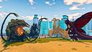 Godzilla Minus One and Biollante Vs Monster Zero and Destoroyah - Kaiju Universe Roblox