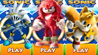 Sonic Dash - Sir Silver Sonic vs Movie Knuckles vs Tails Dash - All Characters Unlocked - Gameplay