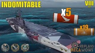 INDOMITABLE 129k damage, 5 frags, 2.3k pure exp RANKED | World of Warships Gameplay
