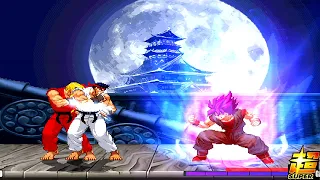 ICE RYU AND FIRE KEN VS EVIL GOKU! THE GREATEST FIGHT EVER!