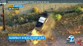 CHASE: Suspect steals CHP cruiser, leads wild chase through Antelope Valley | ABC7