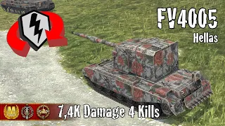 FV4005  |  7,4K Damage 4 Kills  |  WoT Blitz Replays