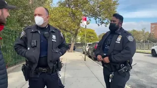 Voter intimidation in Brooklyn, NY and NYPD does NOTHING! Trump inbred tells man "use Vagisil"! sick