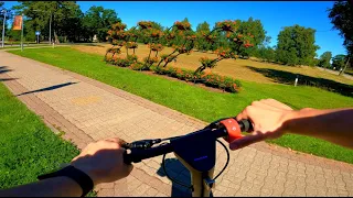 HX X9 E-scooter ride in town | 4K | Sigulda Latvia 2022