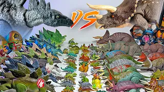 MEGA Triceratops VS Stegosaurus! Jurassic World Dinosaurs Collection Battle