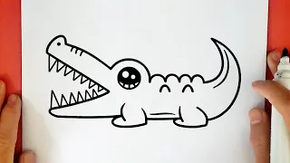 HOW TO DRAW A CUTE ALLIGATOR