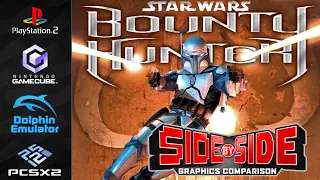 Star Wars Bounty Hunter | Graphics Comparison | PS2, GameCube, Dolphin, PCSX2 | Side by Side