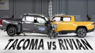 Rivian R1T vs Toyota Tacoma - Crash Test