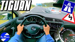 [2019] VW TIGUAN II 1.5 TSI  🚙💨😁 (150 HP) | POV Test Drive on German AUTOBAHN | 4 K |