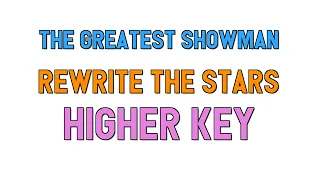 The Greatest Showman (higher key KARAOKE) - Rewrite The Stars(2 half steps)