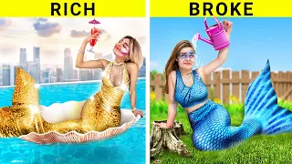 Rich vs Broke Mermaid / Funny Situations