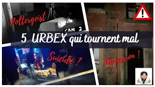 5 Vidéos folles en URBEX! Ça tourne mal!!! Fake ou pas? SUICIDE, AGRESSION, POLICE, POLTERGEIST