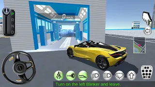 3D Driving class# Yellow car wash 🚄🚝Car Crash by two train# Car driving games 🚕🚗 Android gameplay